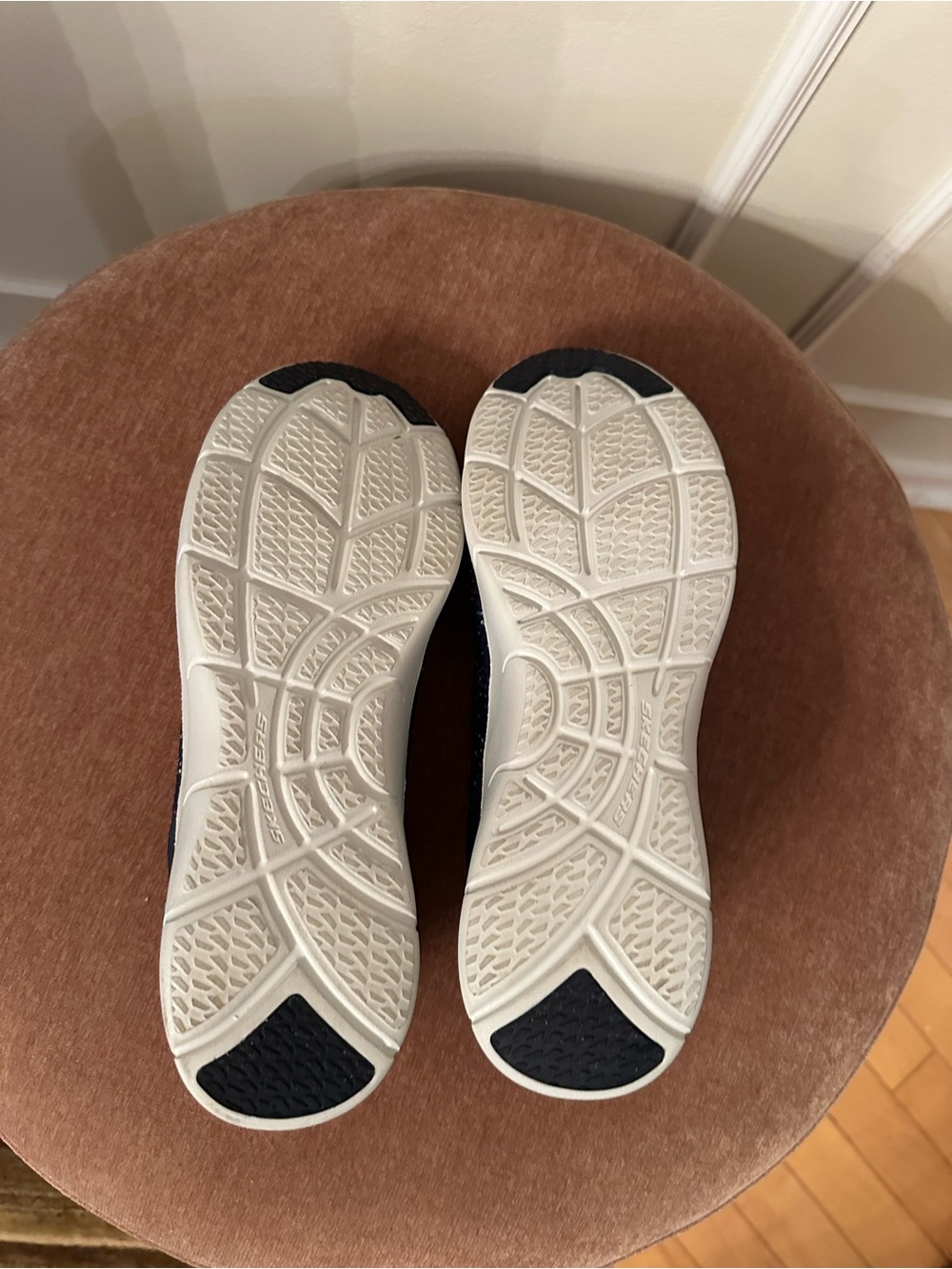 Skechers Navy Knit Slip-On Arch Fit Sneakers with Multicolor Flecks - Picture 6 of 6